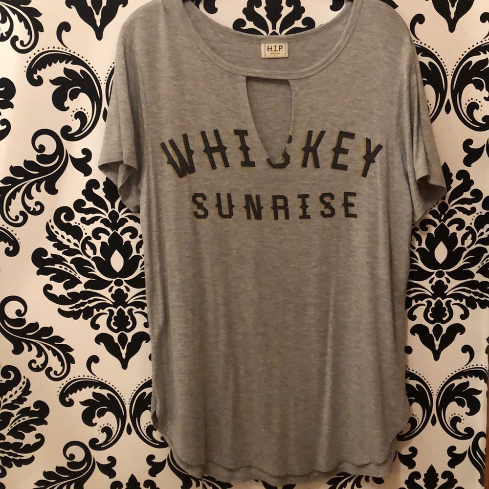 “Whiskey Sunrise” Flowy T-Shirt